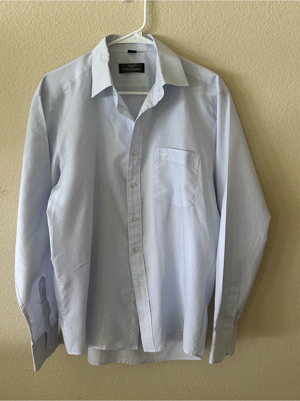 Giorgio Armani Light Blue Men's Dress Shirt size 16.5 100% Cotton